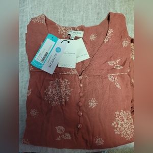 Skies are Blue Devan Button Detail Top